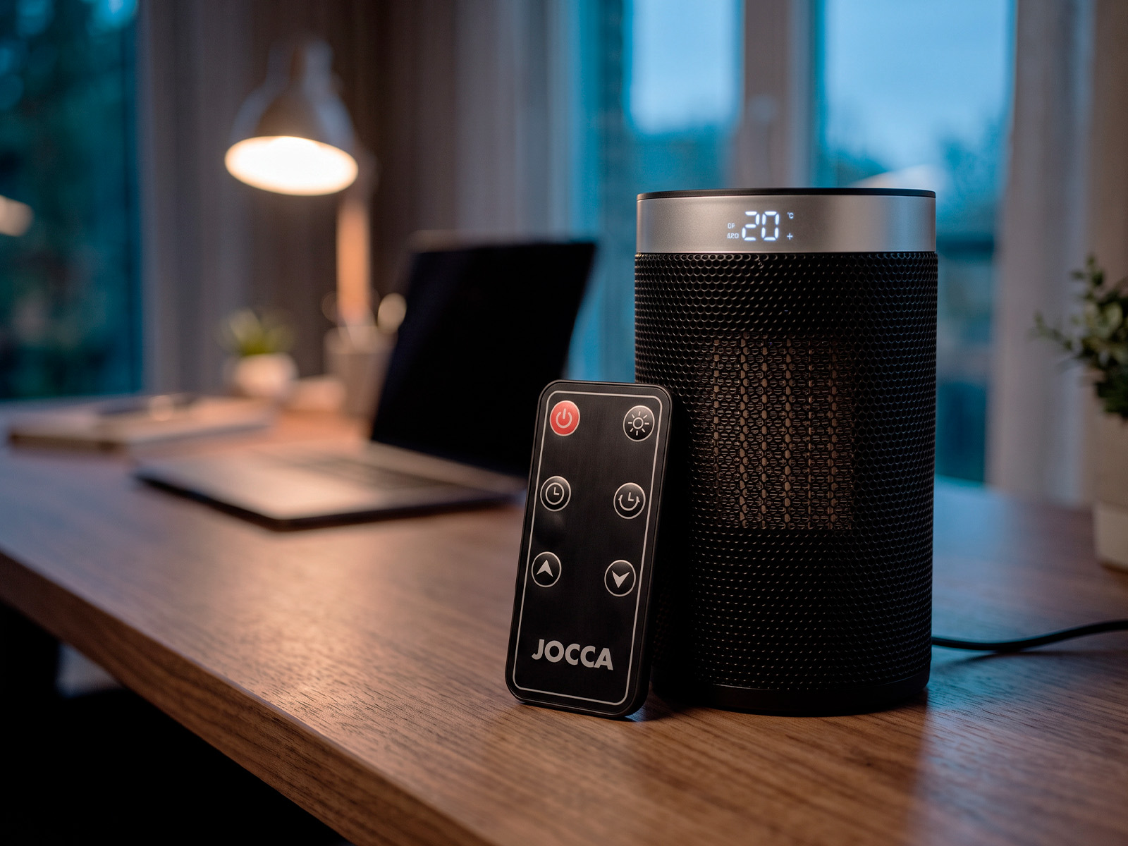 Mando a distancia incluido con calefactor eléctrico JOCCA
